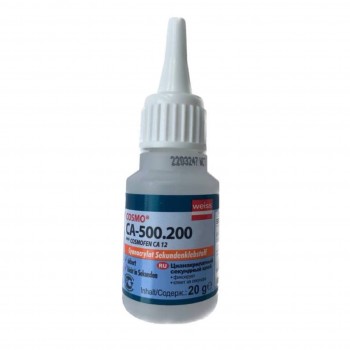 Клей ціаноакрилатний секундний, суперклей "Cosmo CA-500.200", 20 грам (COSMOFEN CA 12)