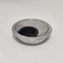 Заглушка комп'ютерна CD органайзер  для проводів для столу діаметр 65 мм Хром